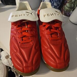 PUMA x Fenty Rihanna  Sz 11 Avanti Sneakers Shoes Red Leather Speed Cat